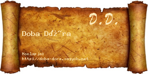 Doba Dóra névjegykártya